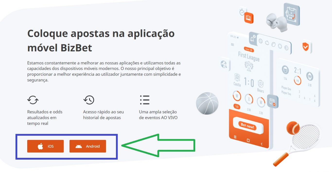 Vantagens de Bizbet app apostas online